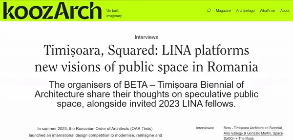 New Visions of Public Space in Romania (Timișoara & Romania), image 1